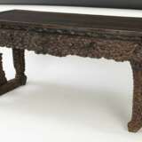 Tisch aus Hartholz mit reicher Drachenschnitzerei - photo 3