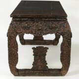 Tisch aus Hartholz mit reicher Drachenschnitzerei - photo 4