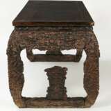 Tisch aus Hartholz mit reicher Drachenschnitzerei - photo 6