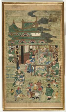 Anonyme Malerei mit Darstellung von wuguanwang, dem Herrscher der vierten Halle der Hölle - photo 3