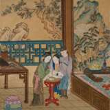 Album mit zwölf feinen erotischen Malereien auf Seide im Stil von Qiu Ying - Foto 2