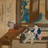 Album mit zwölf feinen erotischen Malereien auf Seide im Stil von Qiu Ying - фото 9