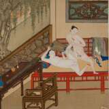 Album mit zwölf feinen erotischen Malereien auf Seide im Stil von Qiu Ying - Foto 11
