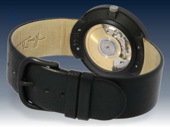 Armbanduhr: äußerst seltene vintage Designeruhr, Uhrenmanufaktur Lederer/Blu S.A./Time Dimension TD-4", Design Hans Donner, 90er Jahre, neuwertig - фото 4