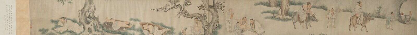 Betrunkene Gelehrte im Stil von Qiu Ying (ca.1494-1552) - Foto 2