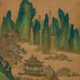 Landschaftsmalerei mit Wasserfall im Stil von Qiu Ying - фото 3