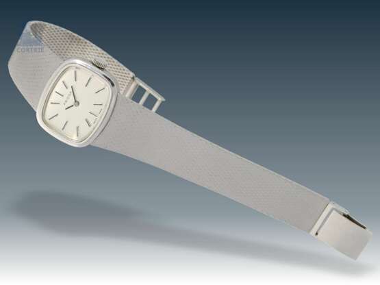 Armbanduhr: weißgoldene, hochwertige vintage Armbanduhr der Marke "Priosa" - photo 2