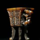 Weihrauchbrenner vom Typ 'ding' aus Nashorn im archaischen Stil dekoriert - Foto 5