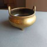 Weihrauchbrenner in Form eines ding aus goldfabener Bronze - Foto 3