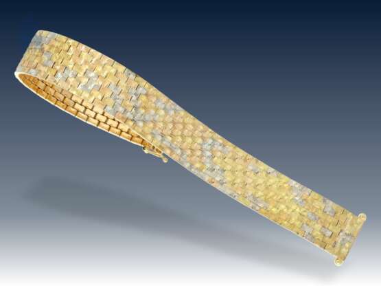 Armband: dekoratives vintage Tricolour-Goldschmiedearmband, 18K Gold - фото 2