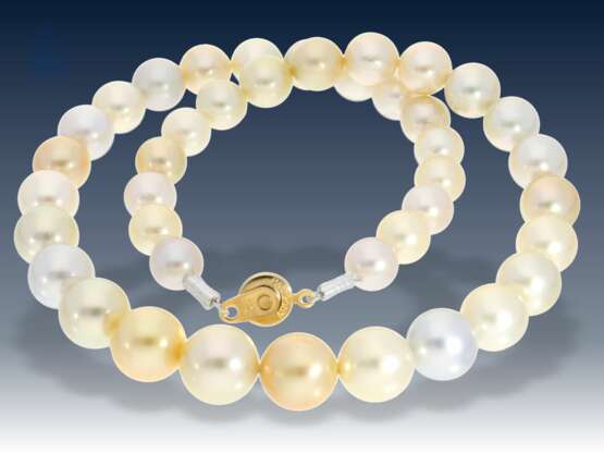 Kette/Collier: außergewöhnliche, teure Multicolour-Südsee-Zuchtperlen-Kette/Perlenstrang mit besonders schönen und hochwertigen Perlen - photo 1