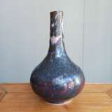 Flambé-Flaschenvase gefleckt in Violett, Rot und Peachbloom - Foto 2