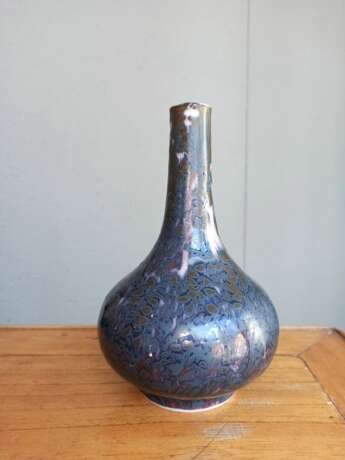 Flambé-Flaschenvase gefleckt in Violett, Rot und Peachbloom - photo 4