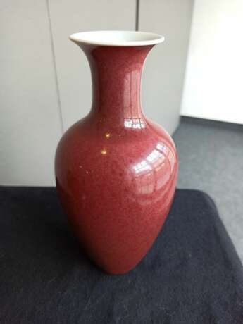 Kupferrot glasierte Vase aus Porzellan - Foto 6