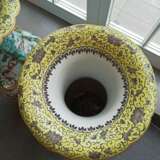Paar große Bodenvasen im Dayazhai-Stil mit Drachen-Blütendekor auf türkisfarbenem Fond - photo 14
