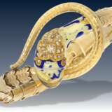 Armband: antikes, einzigartiges und sehr ausgefallenes Schlangen-Goldschmiedearmband, russisch, möglicherweise Fabergé um 1880 - photo 1