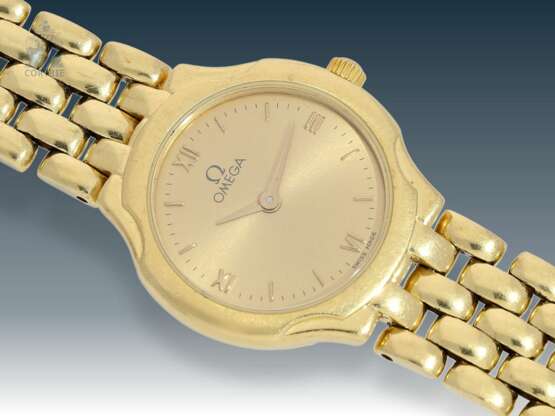 Armbanduhr: hochwertige 18K Gold Damenuhr von Omega - фото 1