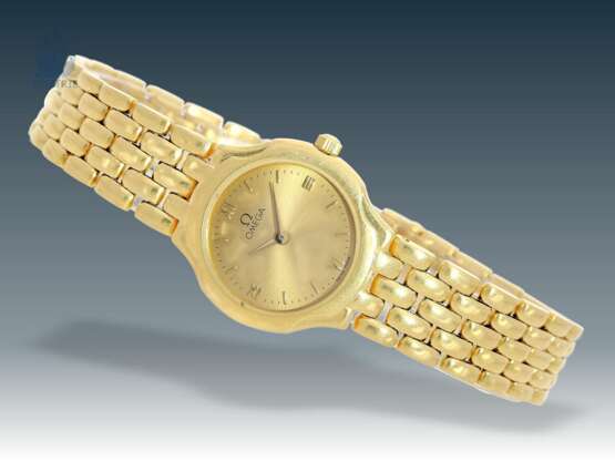 Armbanduhr: hochwertige 18K Gold Damenuhr von Omega - фото 2