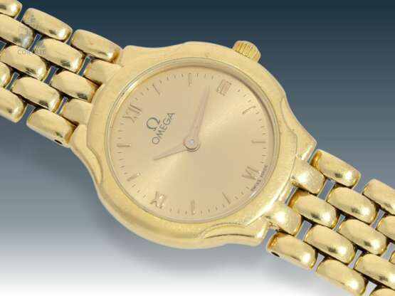 Armbanduhr: hochwertige 18K Gold Damenuhr von Omega - фото 3