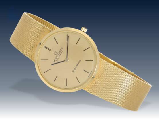 Armbanduhr: seltene vintage Herrenuhr der Marke Universal Geneve, Modell "Golden Shadow", 18K Gold - photo 1
