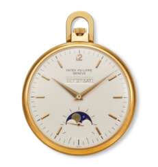 PATEK PHILIPPE, AMERICAN CALENDAR POCKET WATCH, 18K YELLOW GOLD, REF. 725/4