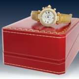 Armbanduhr: äußerst luxuriöser Chronograph mit Zeigerdatum, Cartier Pasha "DIAMONDS" Ref.1354 mit Originalbox und Originalpapieren - Foto 5
