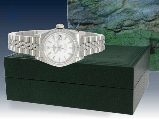 Armbanduhr: luxuriöse, ungetragene Damenuhr Rolex Lady Date Ref.29240 mit Originalpapieren und Originalkarton - фото 1