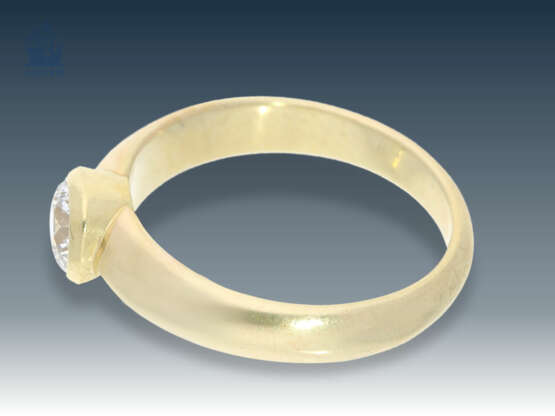 Ring: hochfeiner Brillant/Verlobungring, Brillant 1ct Top WesseltonF/SI, mit Zertifikat - photo 2
