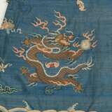 Blaugrundige Drachenrobe (jifu) in kesi für einen Herrn - photo 4