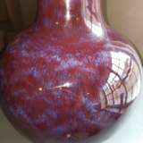 Gebauchte Vase mit Flambé-Glasur und hohem Hals - photo 3
