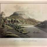 Deutscher Künstler: Stadt und Festung Königstein von der Morgenseite, Radierung, alt koloriert, um 1790, Prachtexemplar. - Foto 3