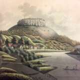 Deutscher Künstler: Stadt und Festung Königstein von der Morgenseite, Radierung, alt koloriert, um 1790, Prachtexemplar. - фото 4