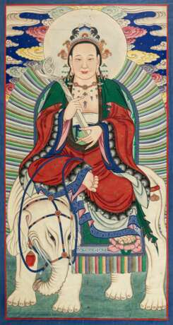 Der Bodhisattva Puxian (Samantabhadra) auf einem Elefanten - фото 1