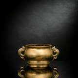 Weihrauchbrenner aus goldfarbener Bronze mit seitlichen Handhaben - photo 1