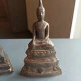 Vier mit Silber beschlagene Figuren des Buddha - Foto 8