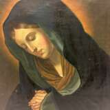 Deutscher Künstler: Trauernde Muttergottes / Trauernde Maria, Öl auf Leinwand auf Rahmen, 17. Jahrhundert - фото 1