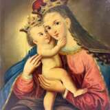 Deutscher Künstler: Muttergottes / Maria mit Jesus, Öl auf Leinwand, Rahmen, 17. Jahrhundert - photo 1