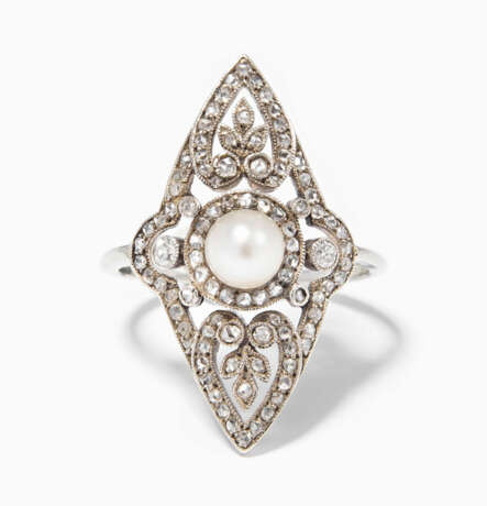Diamant-Perlen-Ring - Foto 1