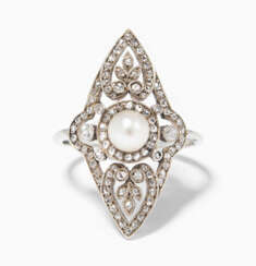 Diamant-Perlen-Ring