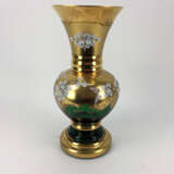 Große Vase, grünes Glas und Gold überfangen. - photo 3