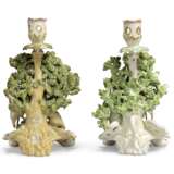 Chelsea Ceramic Factory. A PAIR OF CHELSEA-DERBY PORCELAIN FABLE CANDLESTICKS - photo 6