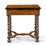 A WALNUT, BURR-WALNUT, EBONISED, MARQUETRY AND PENWORK CENTRE TABLE - photo 1