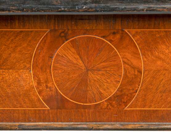 A WALNUT, BURR-WALNUT, EBONISED, MARQUETRY AND PENWORK CENTRE TABLE - photo 3