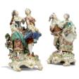 A PAIR OF CHELSEA PORCELAIN GROUPS OF GALLANTS EMBLEMATIC OF THE SEASONS - Auction archive