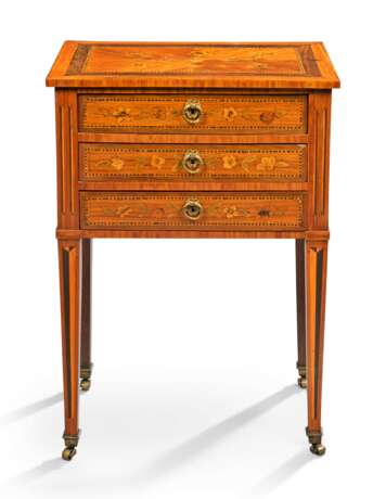 A LOUIS XVI ORMOLU-MOUNTED TULIPWOOD, AMARANTH AND MARQUETRY TABLE EN CHIFFONNIERE - photo 1