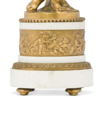 A PAIR OF LOUIS XVI-STYLE ORMOLU AND WHITE MARBLE TWIN-LIGHT CANDELABRA - photo 4