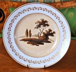 Plate of porcelain.private plant A. Popov,