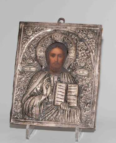 Christus Pantokrator mit Silberoklad - Foto 4