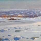 Этюд 3 к панораме «Сталинградская битва» Pyotr Tarasovych Maltsev (1907 - 1993) Cardboard Oil 20th Century Realism Landscape painting USSR (1922-1991) 1982 - photo 1