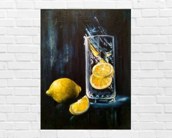 Painting “Ah, lemons!”, Canvas on the subframe, Painting knife, Contemporary art, Still life, Ukraine, 2021 - photo 1